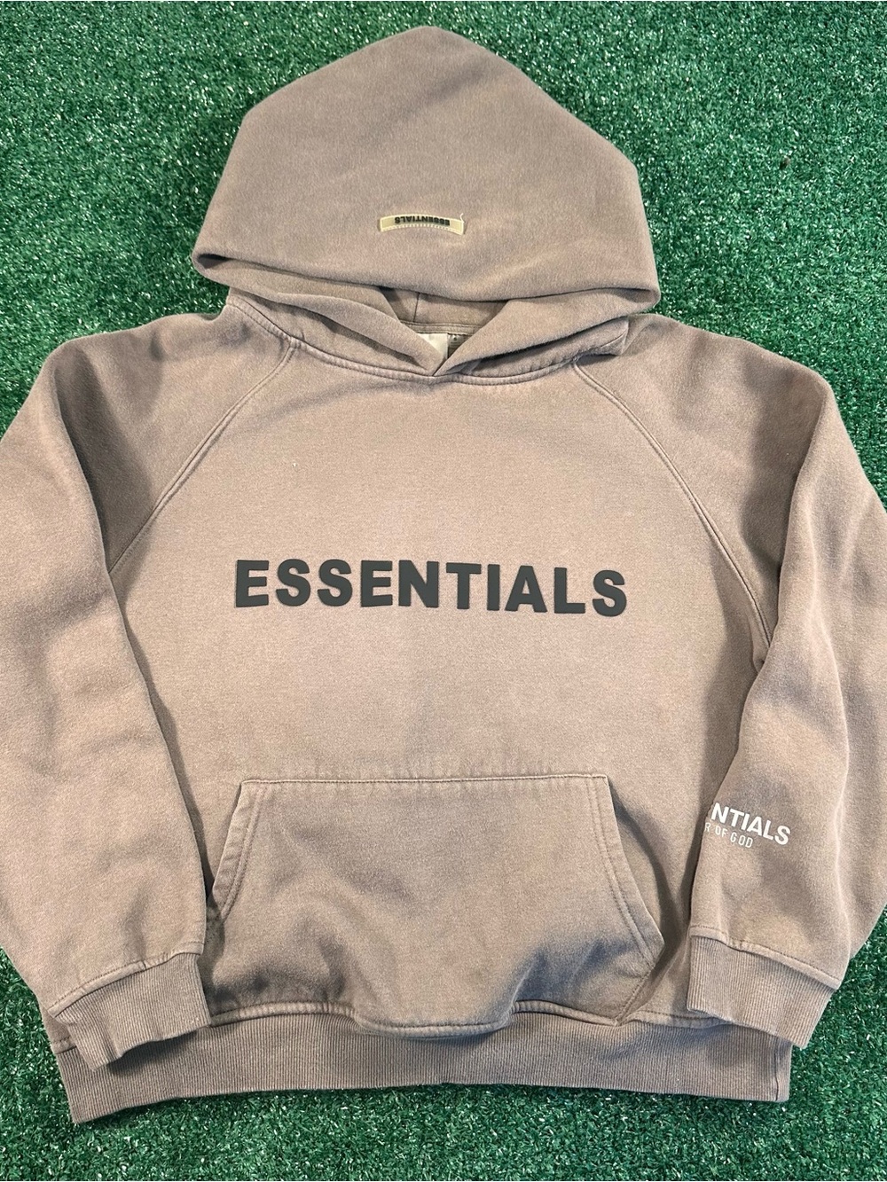 Essentials Fear of God classic hoodie sweatshirt pullover brown size small used